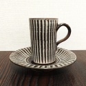 コーヒーカップ　刷毛目　【小石原焼】
