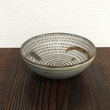 小鹿田焼の5寸鉢 飛び鉋 うちかけ 【小石原焼】