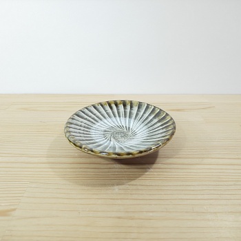 小鹿田焼の３寸皿　刷毛目　【小鹿田焼】