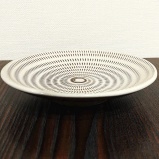 小鹿田焼の5寸皿 飛び鉋 【小石原焼】